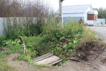 Открытые люки водопровода